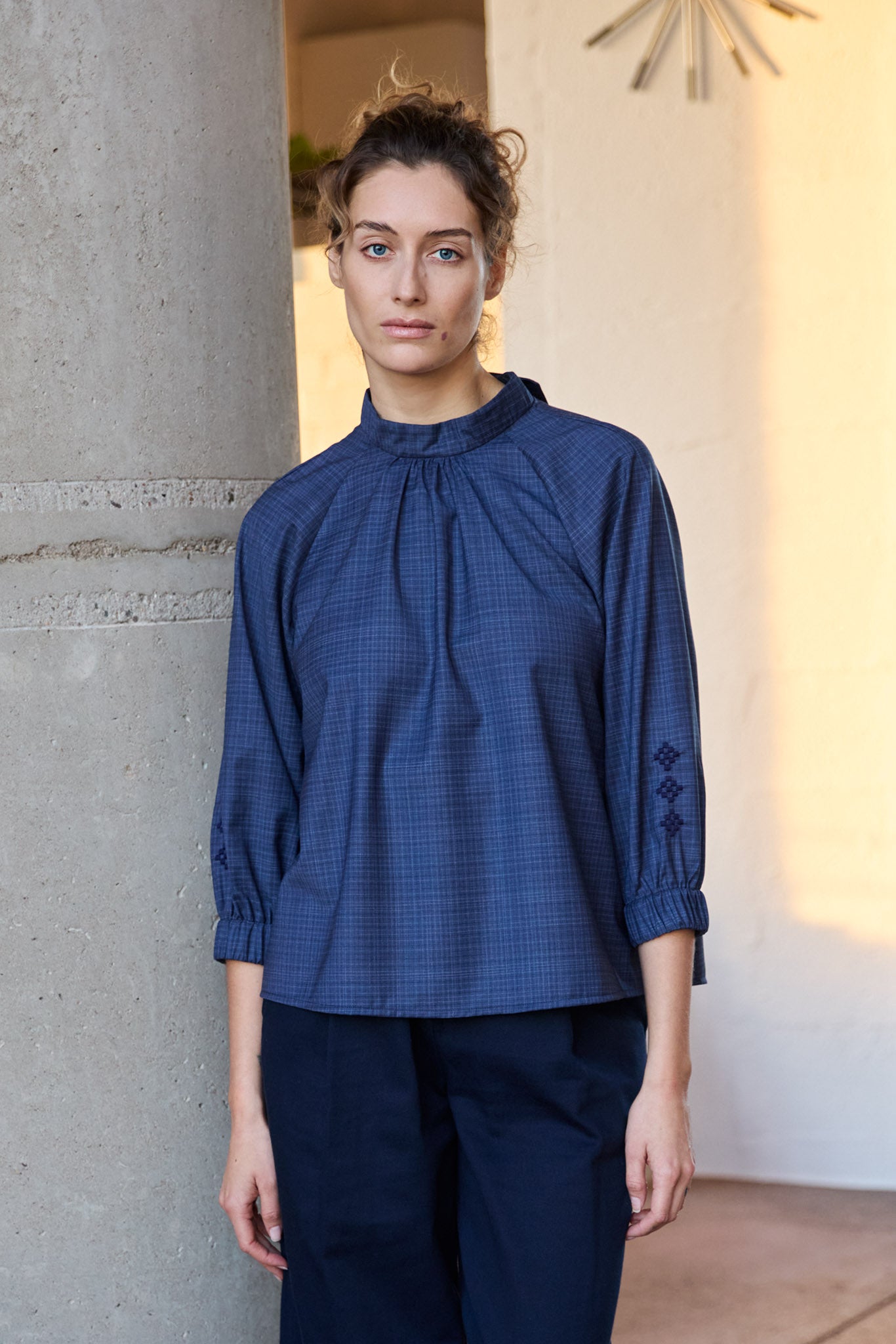 EMMA Bluse mit Karo-Muster