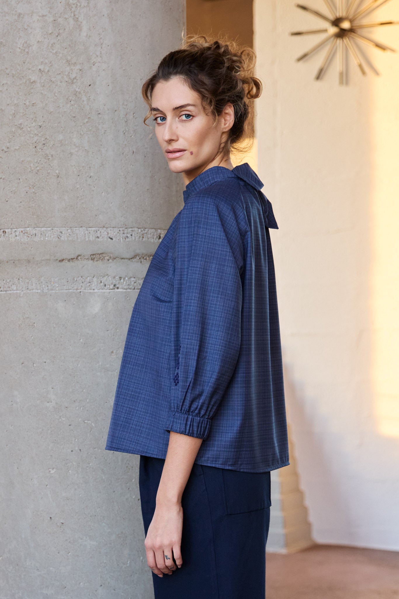 EMMA Bluse mit Karo-Muster