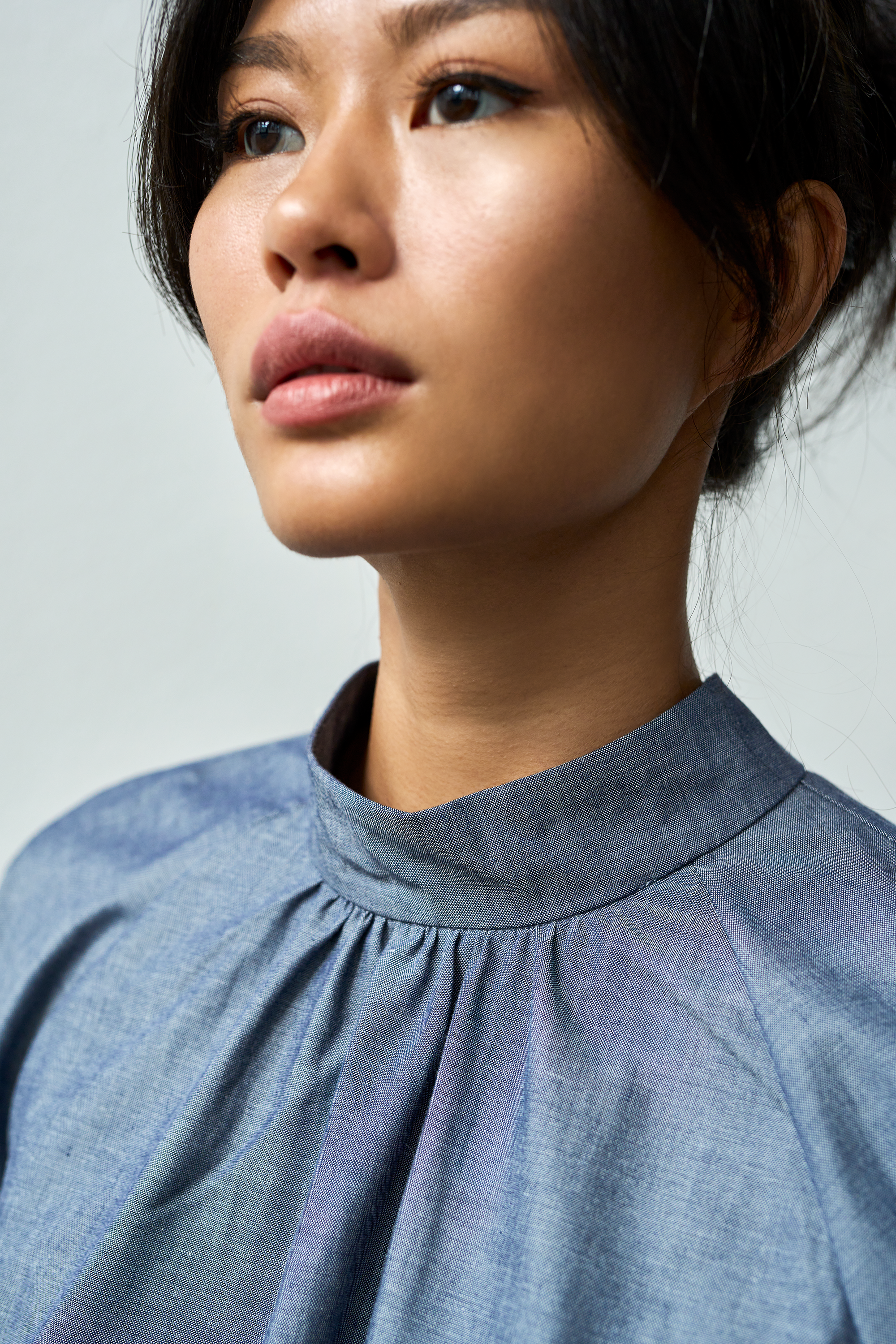 EMMA Bluse mit Stehkragen