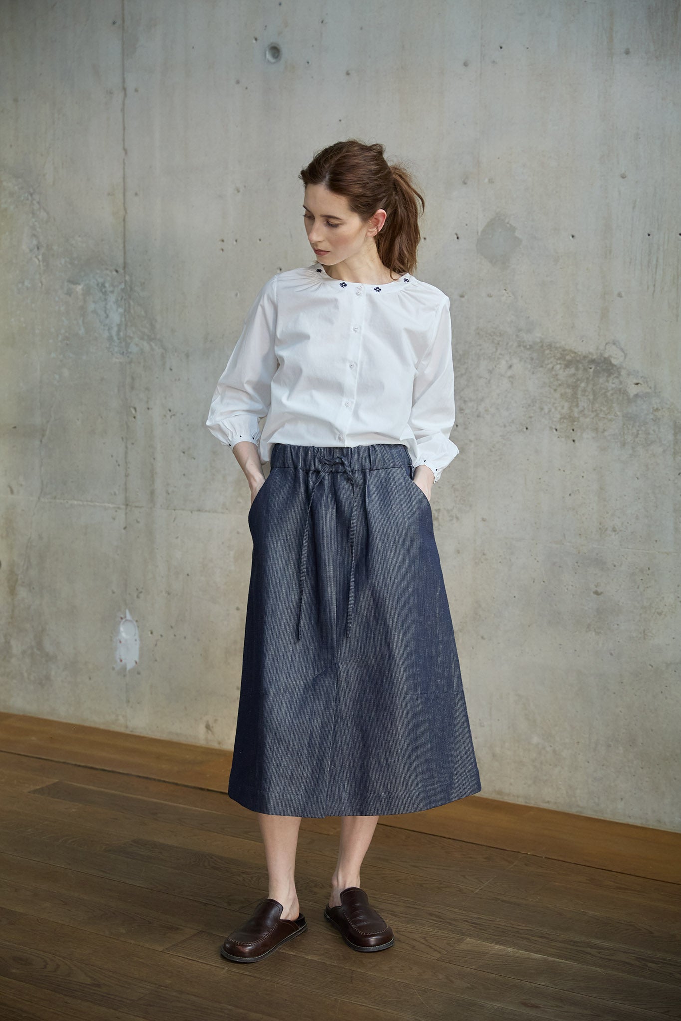 ASHLEY Bluse mit Bestickung