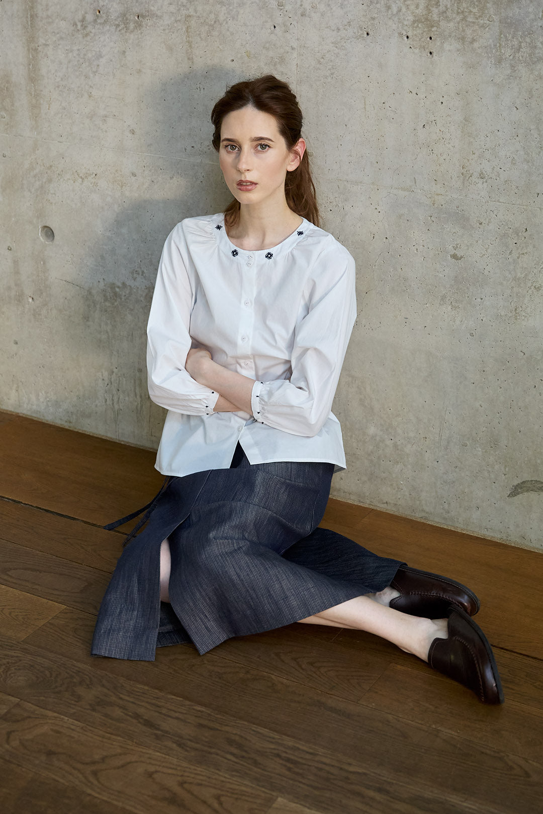 ASHLEY blouse with embroidery