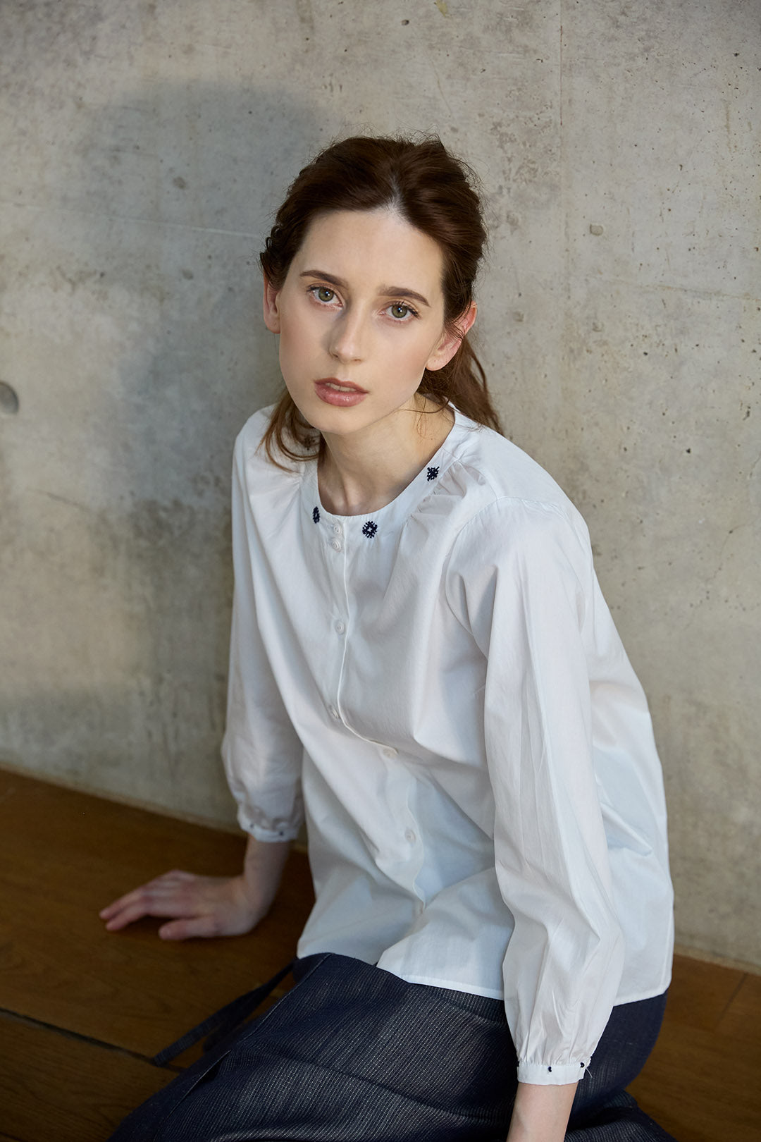 ASHLEY blouse with embroidery