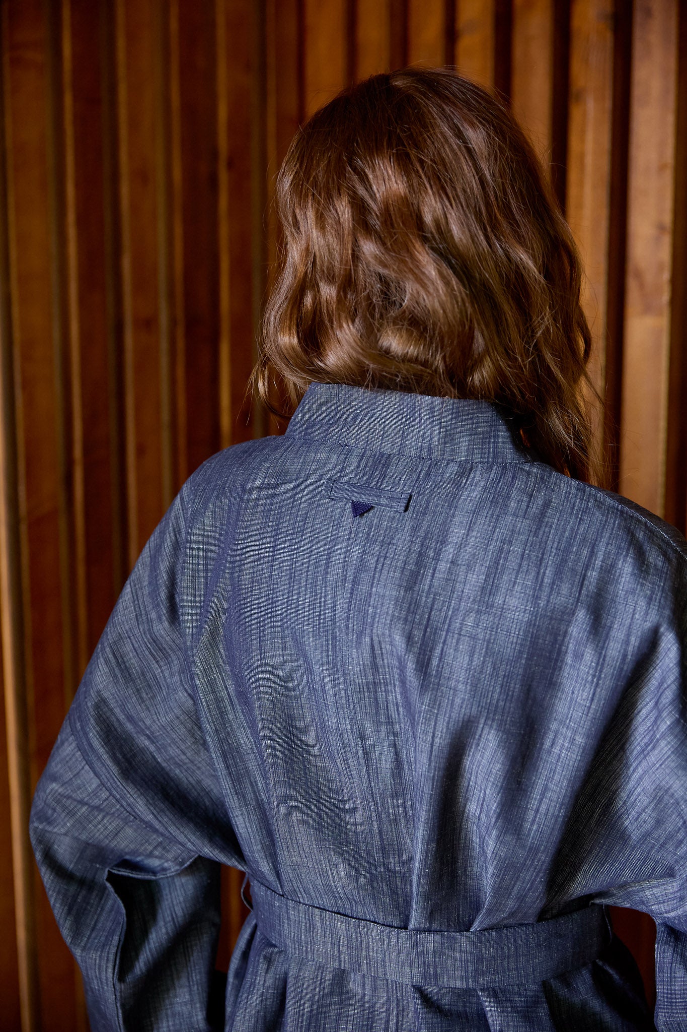 WILMA Kimonojacke in Denimoptik