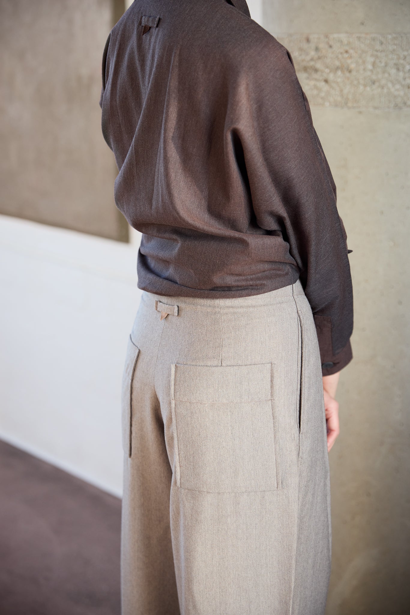 CLAIRE Bundfaltenhose Beige