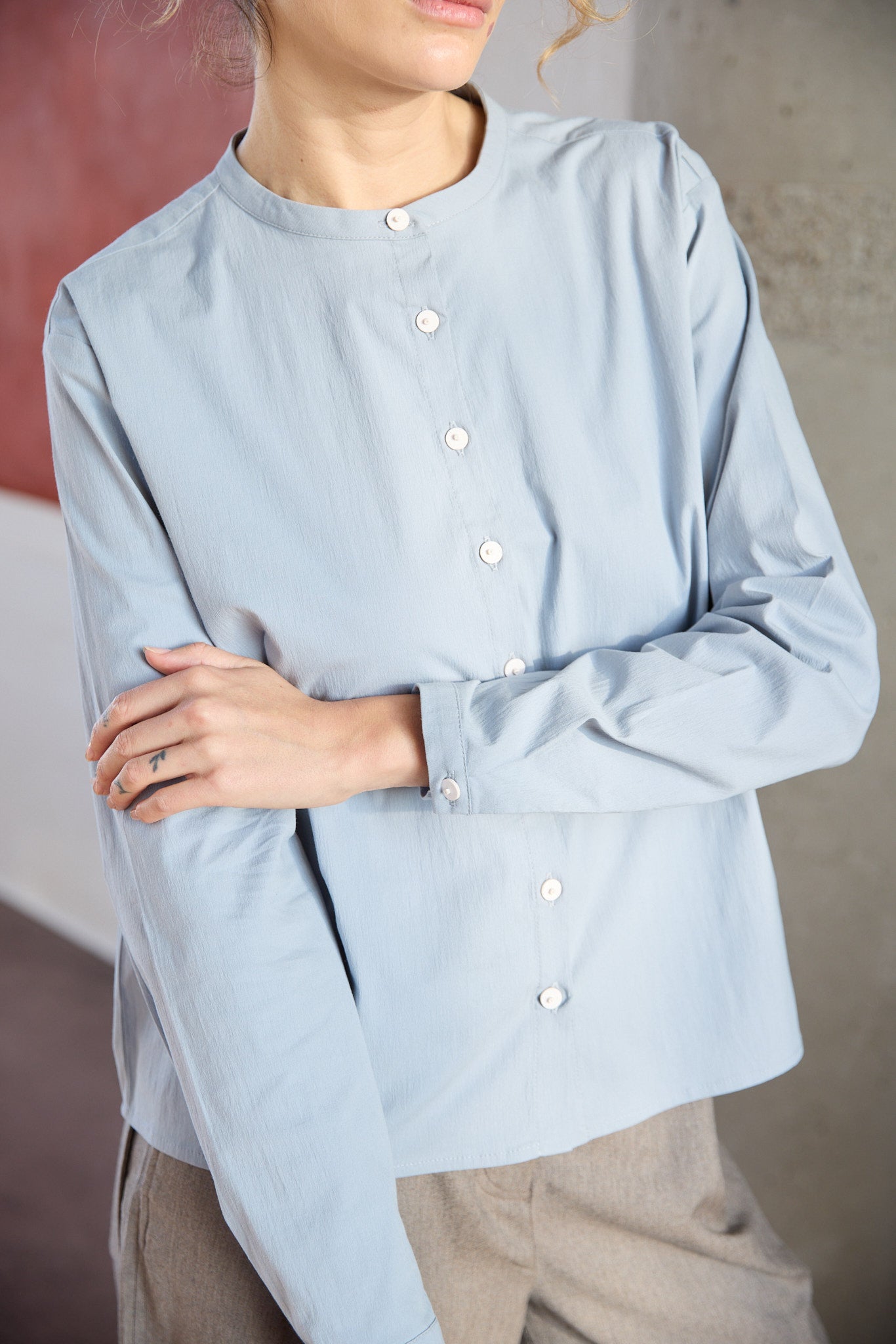 VALESKA Hemdbluse Blau