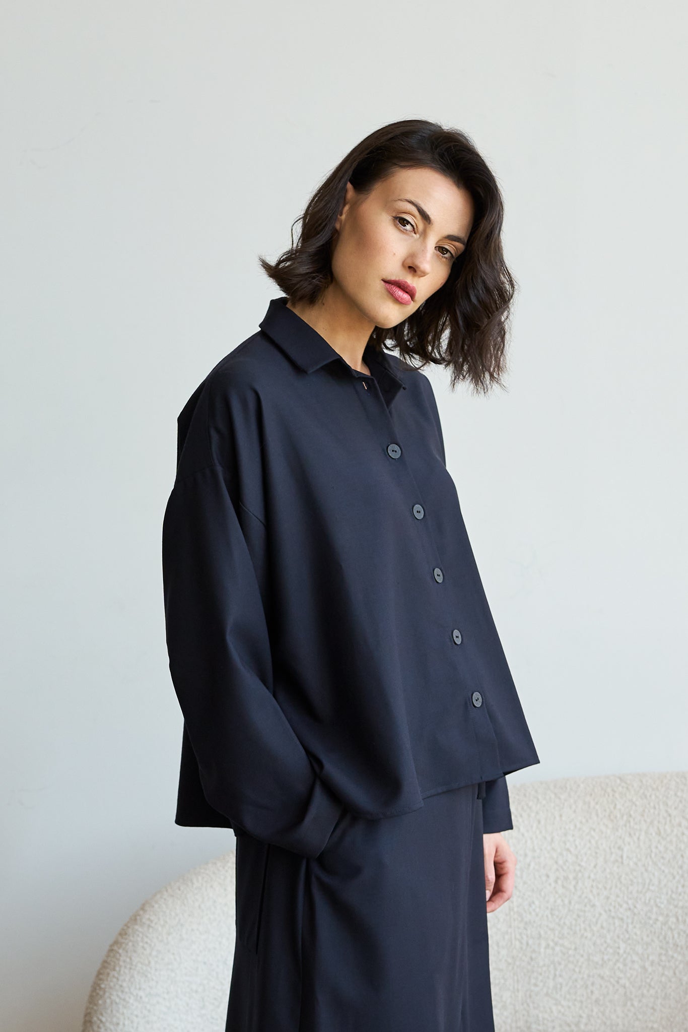 ROSA Lässiges Button Shirt