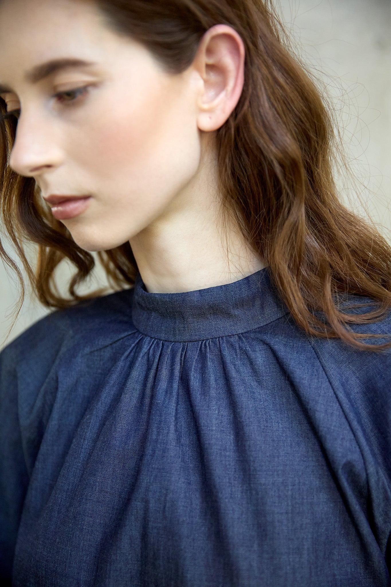 ELENOR Bluse mit Stehkragen