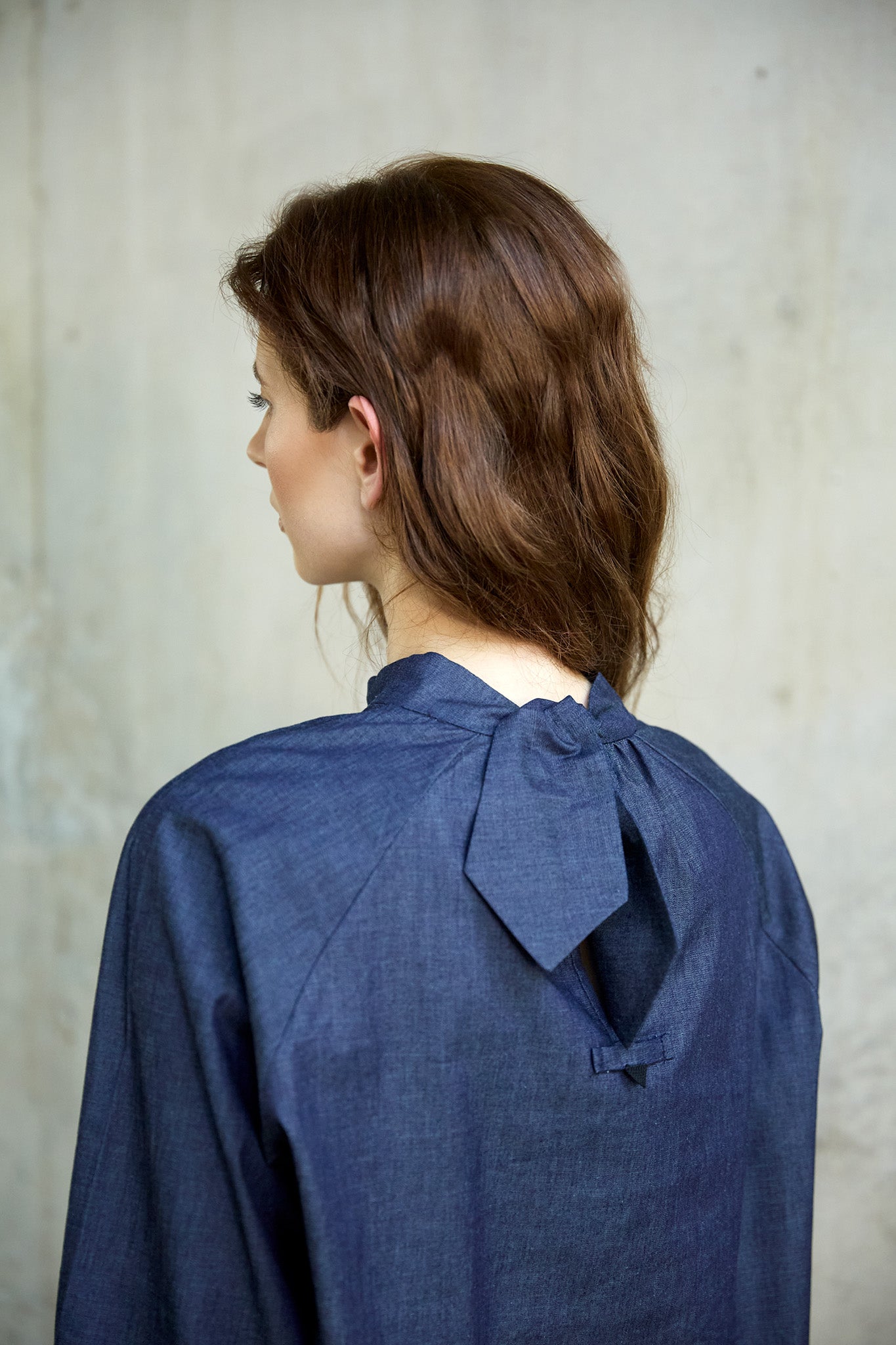 ELENOR Bluse mit Stehkragen